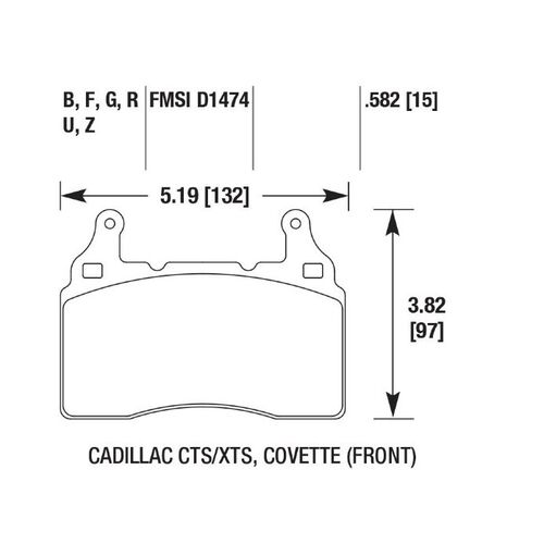 PowerStop Z26 передние тормозные колодки для Chevrolet Camaro 6.2/Corvette C7 Z51/Cadillac CTS-V/Tesla Model S