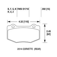 Brannor Ceramic задние тормозные колодки Chevrolet Camaro 6 / Corvette C7 Z06/ Cadillac ATS-V (HEAVY DUTY BRAKE J6G)