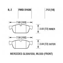 Brannor Ceramic передние тормозные колодки для Mercedes GLE63/GLE500/GLS500/GL/ML (W166/X166/C292)