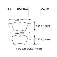 HAWK PC передние тормозные колодки для Mercedes GL/ML/R (w164/w251)