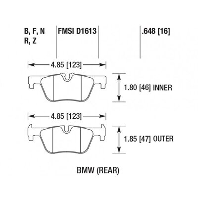 Brannor Ceramic Задние тормозные колодки для BMW 1/2/3/4-ser (под 290-300мм диск)