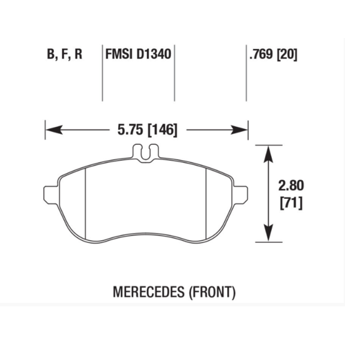 Hawk HPS передние тормозные колодки для Mercedes C180-300/E200-250/SLK180-250 (W204/W212/C207/R172/R173)