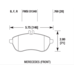 Hawk HPS передние тормозные колодки для Mercedes C180-300/E200-250/SLK180-250 (W204/W212/C207/R172/R173)