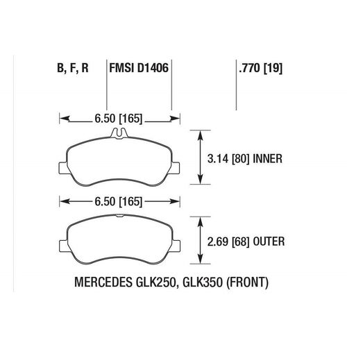 Колодки тормозные 26-1406 PowerStop Z26 передние MB GLK W204
