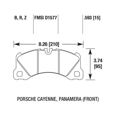 HAWK PC передние тормозные колодки для Porsche Cayenne Turbo (958) / Panamera/ Macan Turbo