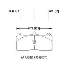 HAWK HPS 5.0 тормозные колодки для AP Racing Radi-Cal CP7555D70, Caliper CP8520 / CP8521 / CP8522