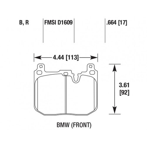 HAWK ER-1 передние тормозные колодки для BMW M1/M2/M3/M4/1/2/3/4-ser (M performance)