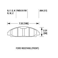 Brannor Ceramic передние тормозные колодки Ford Mustang 6 3.7L (под 320мм диск)