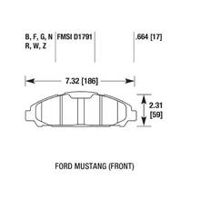 Brannor Ceramic передние тормозные колодки Ford Mustang 6 3.7L (под 320мм диск)