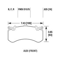 HAWK HPS Передние тормозные колодки для Audi RS7/S6/S7/S8 (2010+) (под 390-400мм диск)