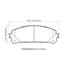 Brannor Ceramic передние тормозные колодки для Lexus NX/RX/Toyota Highlander (2010+)/Camry 3.5L (V70)/Alphard (18+)
