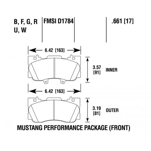 PowerStop Z26 передние тормозные колодки Ford Mustang mk6 2.3L turbo (под 352мм диск)