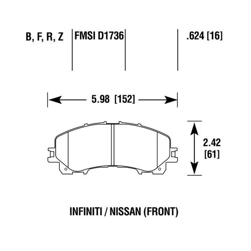 Brannor Ceramic передние тормозные колодки для Nissan X-trail (14+)/Qashqai (J11)/Q50/QX50/Renault Kadjar/Koleos 2