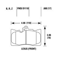 DC Brakes RT.2 передние тормозные колодки для Lexus GS/RC/IS (2013+) (под 334мм диск)