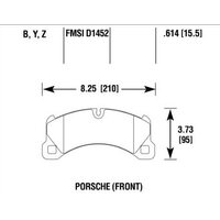 HAWK HPS 5.0 Передние тормозные колодки для Porsche Cayenne 958/Macan/Panamera (for 360/368/390mm disk)