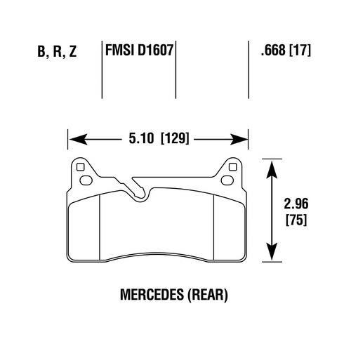 HAWK PC задние тормозные колодки для Mercedes SLS AMG (c197) HAWK PC задние тормозные колодки для Mercedes SLS AMG (c197)