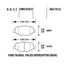 HAWK LTS задние тормозные колодки для Ford Edge (U387)/Flex/Explorer (mk5) (под 330/345мм диск)