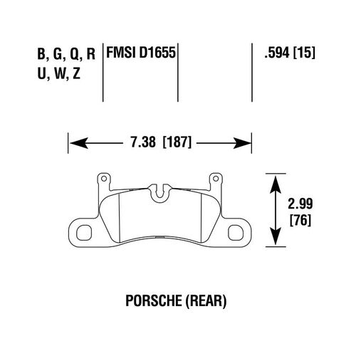 DC Brakes Ceramic задние тормозные колодки для Porsche Cayenne Turbo (958) /Touareg (2011+)/991 Carrera (под карбон-керамические торм диски)