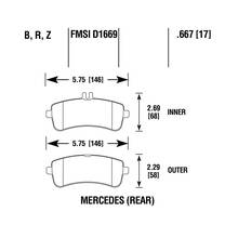 HAWK PC задние тормозные колодки для Mercedes SL63/SL65 (R231)/AMG GT 4 Door Coupe/S63 (R231/W222)