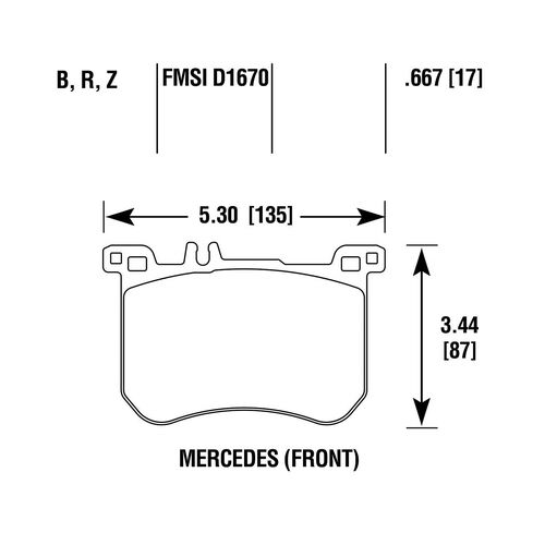 HAWK PC передние тормозные колодки для Mercedes SL350-500/S350-400 (r231/w222)
