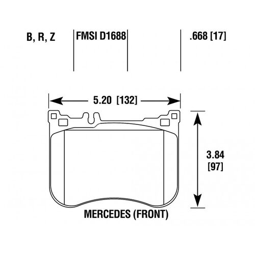 HAWK PC передние тормозные колодки для Mercedes S300/S350/S400/S500/SL500 (w222/c217/R231)