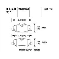 Brannor Ceramic задние тормозные колодки для Mini Cooper/Cooper S/JCW (F55/F56)