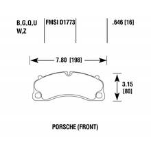 HAWK DTC-70 передние тормозные колодки для Porsche 911 (991/992) Turbo/ GT3/ Cayman GT4 (981/982)