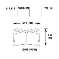 HAWK PC передние тормозные колодки для Lexus LS460/LS500/LS600 (2006+) (под 335/357мм диск)