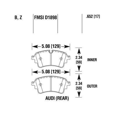 HAWK PC задние тормозные колодки Audi Q7 (4M)/A4/A5/RS5 (B9)/Q5 (под 300/330мм диск)