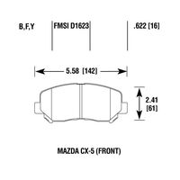 Brannor Ceramic передние тормозные колодки для Mazda CX5 (2012+)