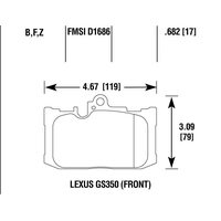 Hawk LTS передние тормозные колодки для Lexus GS (2013+)