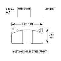 HAWK HP Plus передние тормозные колодки для Ford Mustang GT350 (Shelby)