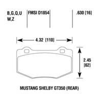 HAWK Street 5.0 задние тормозные колодки для Ford Mustang 6 GT350 (Shelby)