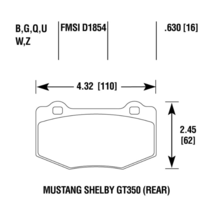 HAWK HP Plus задние тормозные колодки для Ford Mustang 6 GT350 (Shelby)