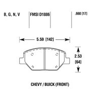 Brannor Ceramic передние тормозные колодки для Chevrolet Camaro 2.0L (mk6) (под 321x28мм диск)