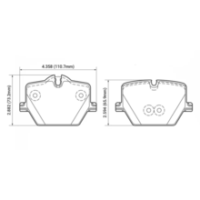 BRANNOR Ceramic задние тормозные колодки для BMW Z4/2/3/4-ser (G29/G42/G20/G22)/Toyota Supra GR (A90)