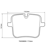 HAWK HPS 5.0 задние тормозные колодки для BMW M5/M760/M850/X5M/Cullinan (F90/G12/G14/G15/F95/F96)