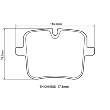 HAWK HP+ задние тормозные колодки для BMW M5/M760/M850/X5M/Cullinan (F90/G12/G14/G15/F95/F96)