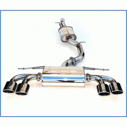 INVIDIA Q300 Выхлопная система с полированными наконечниками для VW GOLF 7R