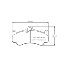 PAGID RSC3 передние тормозные колодки Porsche 911 Turbo/GT2/GT3 (997/996) (PCCB керамические тормоза)