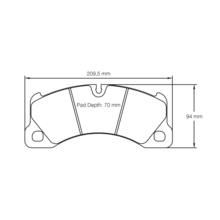 PAGID RS29 передние тормозные колодки для Porsche Panamera Turbo/ Cayenne Turbo 2012+/ Macan Turbo