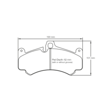 PAGID RSL1 Тормозные колодки передние для Porsche 911 (997) GT3/Turbo / (996) GT2/GT3