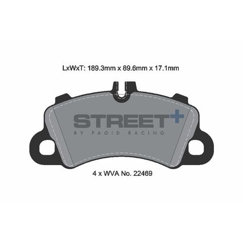 PAGID STREET+ передние тормозные колодки для Porsche Cayenne/Coupe (536) 3.0/4.0L Turbo (под 350/415мм диск) PAGID STREET+ передние тормозные колодки для Porsche Cayenne/Coupe (536) 3.0/4.0L Turbo (под 350/415мм диск)
