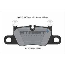 PAGID STREET+ Задние тормозные колодки для Porsche 911 (991.2/992) Carrera 4/4S/GTS/Cayenne Turbo 536