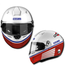 SPARCO 003345MR0XS Шлем для автоспорта AIR PRO RF-5W MARTINI RACING. FIA. HANS. белый. р-р XS (53-54)