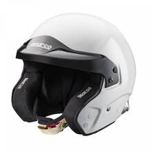 SPARCO Шлем открытый для автоспорта FIA PRO RJ-3 клипсы HANS, белый, р-р L