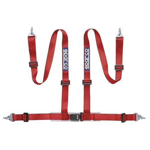 SPARCO 04604BM1RS Ремень,ремни безопасности BM1, тюнинг, 4 точки, 2 , ECE, крючки, красный
