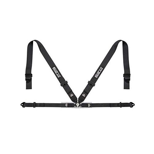 SPARCO 04716MNR Ременьремни безопасности, FIA 8854-1998, 4 точки, 3+2, стальн. рег., чёрный