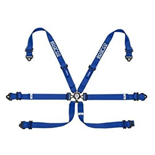 SPARCO 04818RALPDAZ Ременьремни безопасности, FIA 8853-2016, HANS, 6 точек, 2, pull down, синий