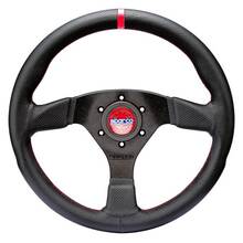 SPARCO 015R383PLUNNR Руль R383 CHAMPION, кожа, хват 37,29 мм, диаметр 330 мм, вылет 39 мм, черный
